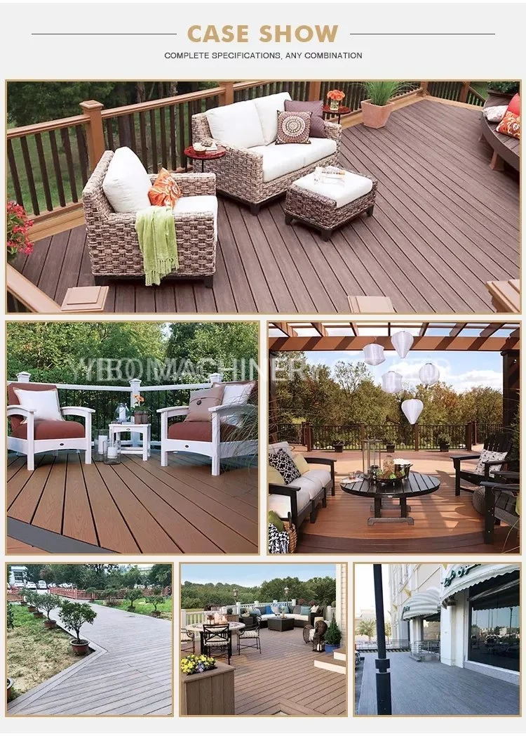 Anti Aging Hollow Profile Cheap Price Embossed Carefree Composite Plastic Wood WPC Outdoor Patio Eco Decking Flooring Wood Plastic Composite Waterproof Outdoor