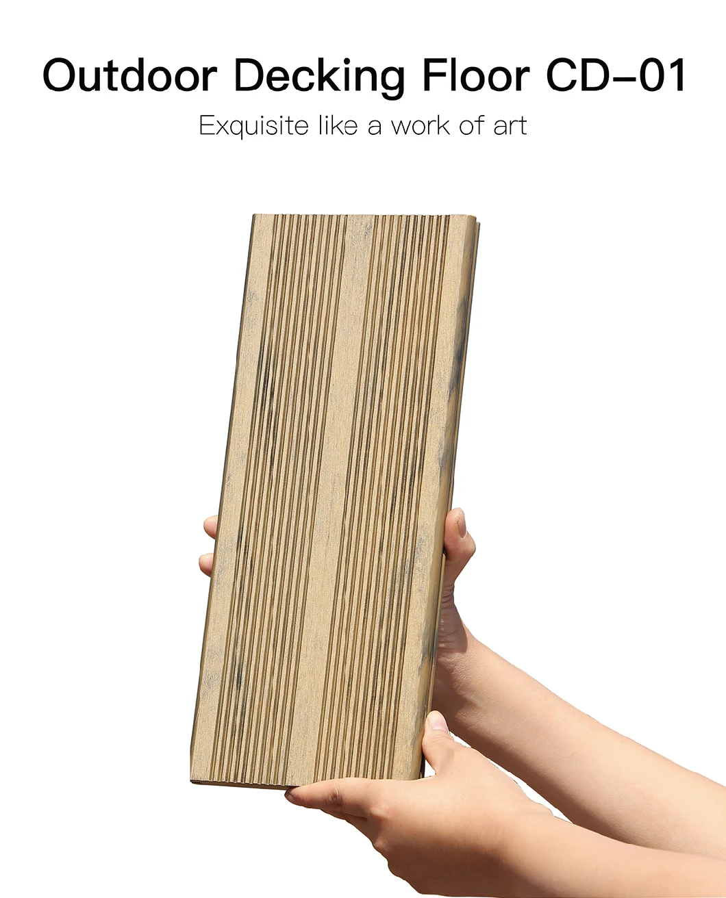 Solid 3D Embossed Engineered Outdoor Wood Flooring (CD-01)