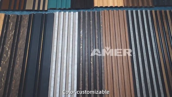 Rongke OEM Custom Corrugated Composite Co-Extrusion China Charcoal Listón Panel de pared Paneles para exteriores