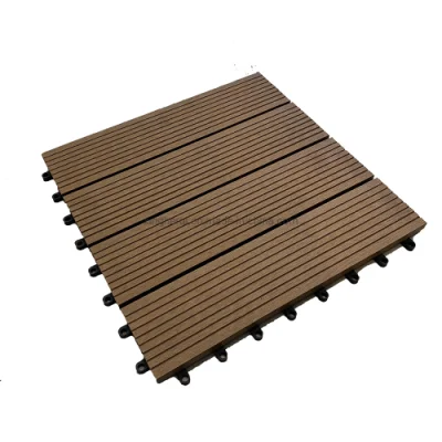 Cubiertas de compuesto de plástico y madera impermeables para uso exterior, baldosas de cubierta de WPC para exteriores resistentes a los rayos UV