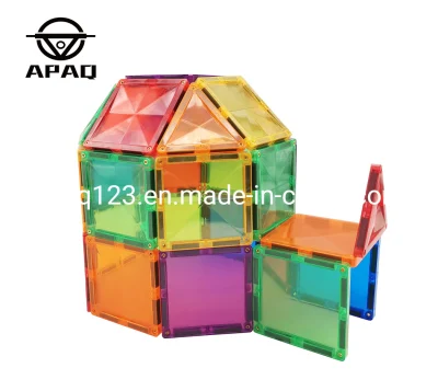 Stem LED Light 3D Bloques de construcción magnéticos Plástico DIY Construcción Juguete Educativo Azulejos magnéticos