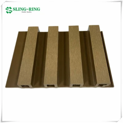 Panel de pared WPC de revestimiento de coextrusión impermeable de decoración duradera de PVC compuesto de plástico de madera para exteriores