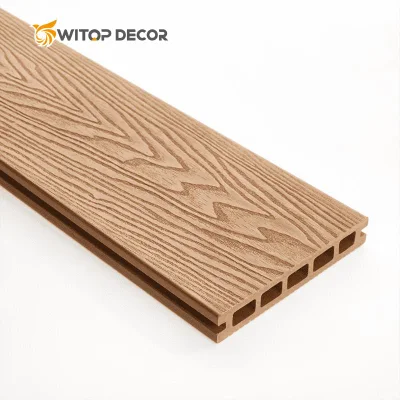 Alfresco WPC Hollow Decking Antideslizante Impermeable Resistencia a las grietas Bajo mantenimiento Compuesto de madera y plástico para exteriores WPC Flooring