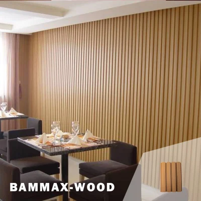 Pared de panel de madera de coextrusión de paleta fumigada WPC Bammax personalizada de 219X26 mm