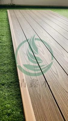 WPC Anti-Fading Co-Extrusion Decking Outdoor Garden Patio 3D Relief Flooring