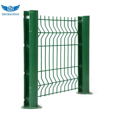 Valla de jardín de panel de malla de alambre de flexión soldada con hierro de acero de construcción galvanizado recubierto de polvo de seguridad 3D/PVC