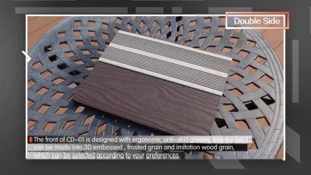 Pisos de madera exterior de ingeniería en relieve 3D sólido (CD-01)