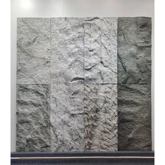 Proyecto de hotel de producción de fábrica de panel de pared de piedra de PU de peso ligero Panel de pared de piedra de poliuretano artificial Panel de pared de piedra artificial de piedra de PU