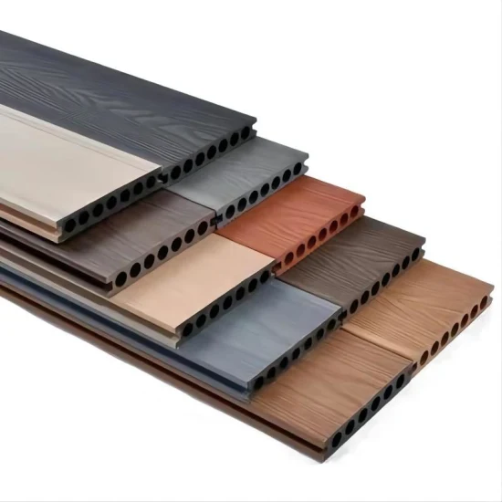Baldosas de cubierta WPC para exteriores con enclavamiento en relieve 3D amigables con la piel, tablas de cubierta compuestas de plástico y madera, pisos WPC con varios colores