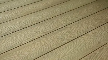 El diseño europeo recicla el suelo de madera hueco al aire libre de WPC del grano de madera